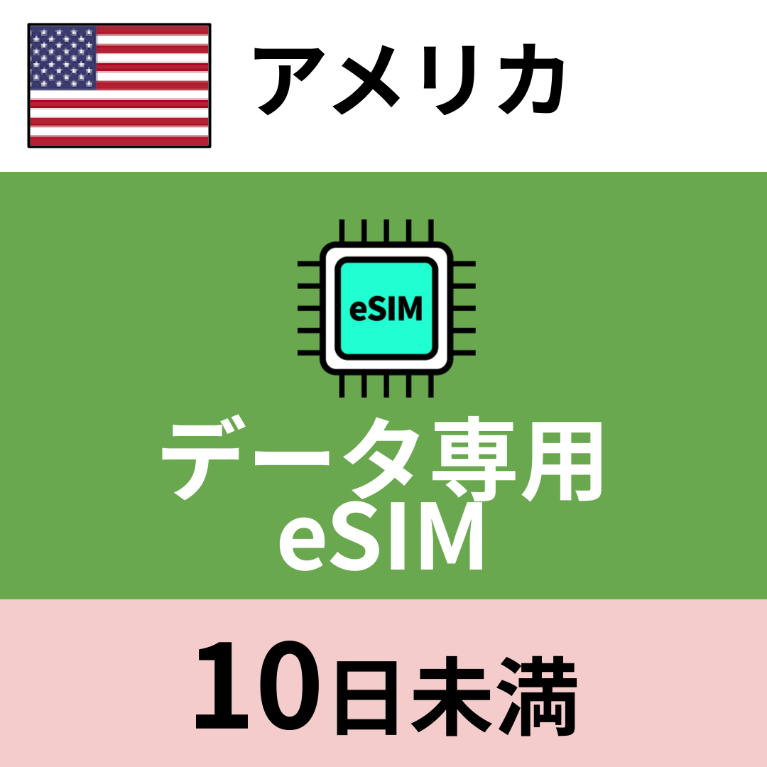 アメリカ データ専用eSIM