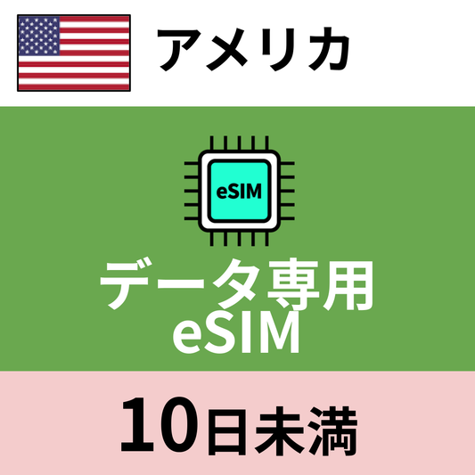 アメリカ データ専用eSIM