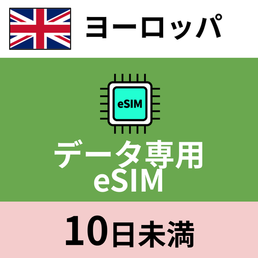 ヨーロッパ データ専用eSIM